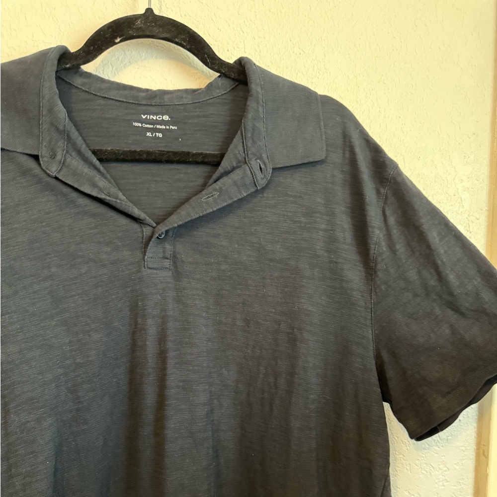 Vince Classic Slub Polo Shirt - Picture 5 of 9